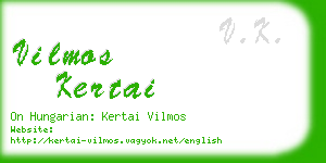 vilmos kertai business card